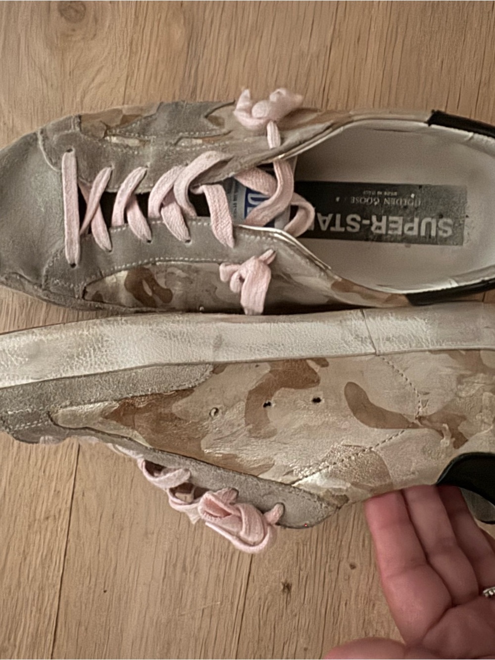 Golden Goose Pink Lace Camo Sneakers size 39 - Picture 2 of 6